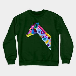 giraffe colorful pop art Crewneck Sweatshirt